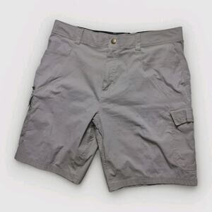 Orvis Tech Shorts Men 38 Cargo Hiking Beige Stretch Performance Fishing Guide